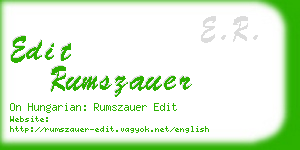 edit rumszauer business card